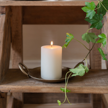 Load image into Gallery viewer, Forged Round Candle Plate in Brass