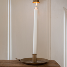Load image into Gallery viewer, Forged Plate Medium Candle Holder in Brass