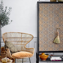Load image into Gallery viewer, Lynne Mango Wood Patterned Cabinet in Black