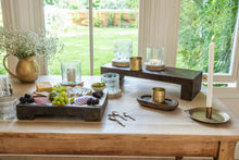 Load image into Gallery viewer, Small Glass Candle Holder in Stripe