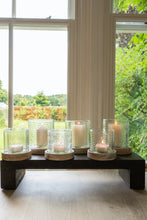 Load image into Gallery viewer, Large Glass Candle Holder in Stripe