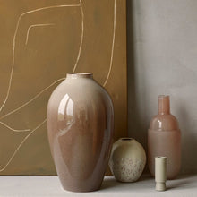 Load image into Gallery viewer, Ingrid Vase Ceramic Simple Taupe and Brown