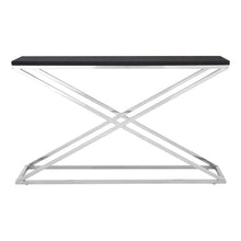 Load image into Gallery viewer, Catherine Rectangular Chrome Console Table in Black