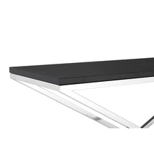 Load image into Gallery viewer, Catherine Rectangular Chrome Console Table in Black