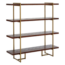 Load image into Gallery viewer, Louise Bookcase in Brown and Gold