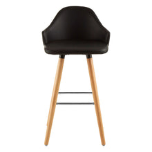 Load image into Gallery viewer, Dominique Leather Bar Stool in Black