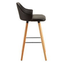 Load image into Gallery viewer, Dominique Leather Bar Stool in Black