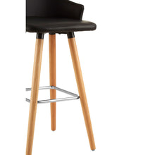 Load image into Gallery viewer, Dominique Leather Bar Stool in Black