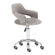Load image into Gallery viewer, Hannes Velvet Office Chair in Grey