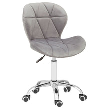 Load image into Gallery viewer, Lucinda Padded Velvet Office Chair in Grey