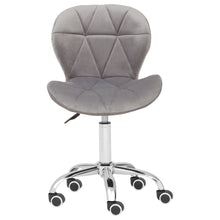 Load image into Gallery viewer, Lucinda Padded Velvet Office Chair in Grey
