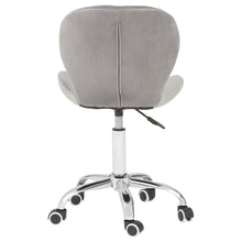 Load image into Gallery viewer, Lucinda Padded Velvet Office Chair in Grey