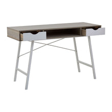 Load image into Gallery viewer, Dani Double Drawer Desk in Light Oak and White