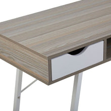 Load image into Gallery viewer, Dani Double Drawer Desk in Light Oak and White