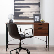 Load image into Gallery viewer, Dani Double Drawer Desk in Dark Walnut