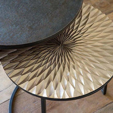 Load image into Gallery viewer, Yelena Nest of 2 Side Tables in Brass