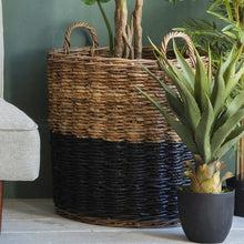Load image into Gallery viewer, Eino Set of 3 Baskets in Black and Natural