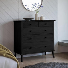 Load image into Gallery viewer, Murphy Oak Chest of Drawers in Black