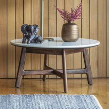 Load image into Gallery viewer, Linnea Round Marble Coffee Table in Dark Brown