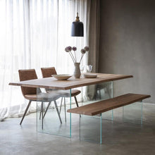 Load image into Gallery viewer, Stephanie 4 Seater Floating Wooden Dining Table in Natural
