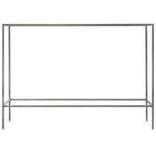 Load image into Gallery viewer, Lauren Rectangular Glass Console Table in Silver