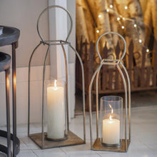 Load image into Gallery viewer, Nerja Steel Candle Lantern in Gold