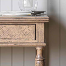 Load image into Gallery viewer, Matilda Mindi Wood Two Drawer Desk in Natural