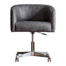 Load image into Gallery viewer, Rey Leather Desk Chair in Grey