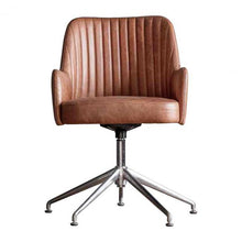 Load image into Gallery viewer, Leia Swivel Office Chair in Vintage Brown