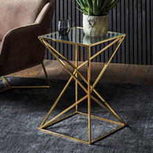 Load image into Gallery viewer, Eliana Side Table in Gold
