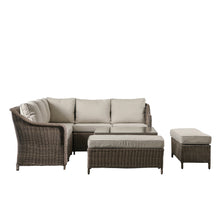 Load image into Gallery viewer, Valencia Outdoor Sofa Dining Set with Square Rising Table in Natural