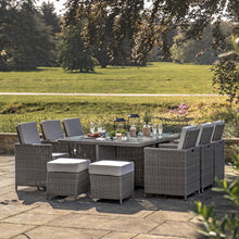 Load image into Gallery viewer, Valencia Outdoor 10-Seater Cube Dining Set in Grey