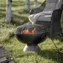 Load image into Gallery viewer, Positano Iron Outdoor Firepit in Black