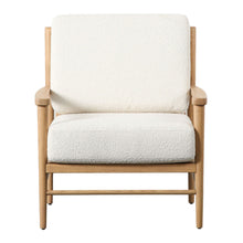 Load image into Gallery viewer, Maimie Solid Oak Armchair in Cream with Rattan
