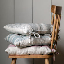 Load image into Gallery viewer, Lilo Set of 2 Cotton Stripe Seat Pad in Grey