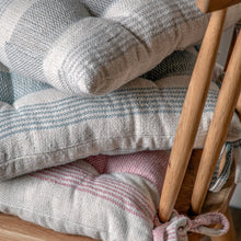 Load image into Gallery viewer, Lilo Set of 2 Cotton Stripe Seat Pad in Grey