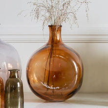 Load image into Gallery viewer, Jess Glass Bottle Vase in Brown