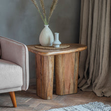 Load image into Gallery viewer, Fi Mango Wood Side Table in Brown
