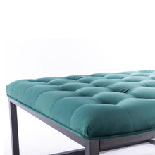 Load image into Gallery viewer, Perla Tufted Footstool in Teal