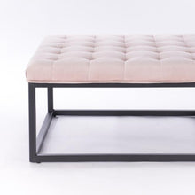 Load image into Gallery viewer, Perla Tufted Footstool in Blush