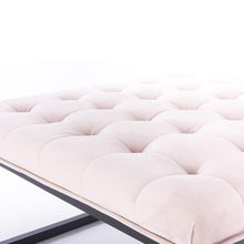 Load image into Gallery viewer, Perla Tufted Footstool in Blush