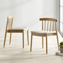 Load image into Gallery viewer, Nissa Set of 2 Wooden Dining Chairs in Brown