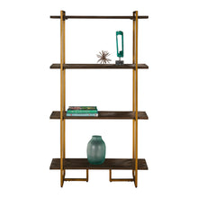 Load image into Gallery viewer, Ellannah Four Shelf Bookcase in Gold and Black