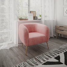 Load image into Gallery viewer, Cece Velvet Armchair in Blush Pink