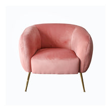 Load image into Gallery viewer, Cece Velvet Armchair in Blush Pink