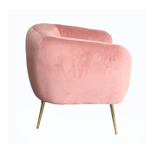 Load image into Gallery viewer, Cece Velvet Armchair in Blush Pink