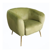 Load image into Gallery viewer, Cece Velvet Armchair in Pine Green