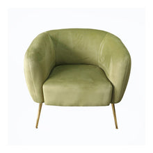 Load image into Gallery viewer, Cece Velvet Armchair in Pine Green
