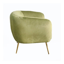 Load image into Gallery viewer, Cece Velvet Armchair in Pine Green