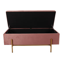 Load image into Gallery viewer, Rosanna Rectangular Velvet Ottoman in Blush Pink